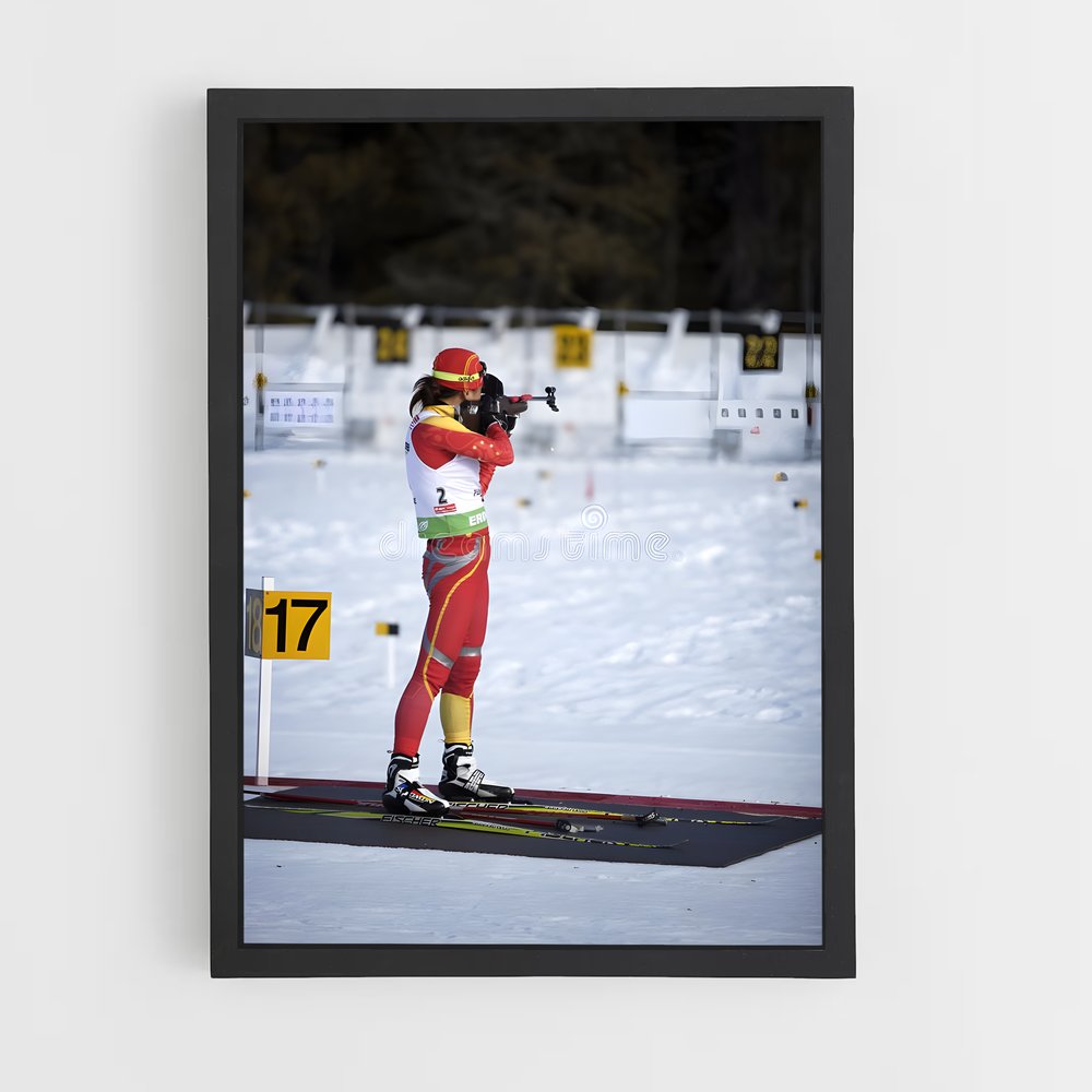 Poster Ski & Tir – affiche Biathlon (vue 2)